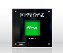 Prize Partner Award for Distinction 2012 from NCR. 